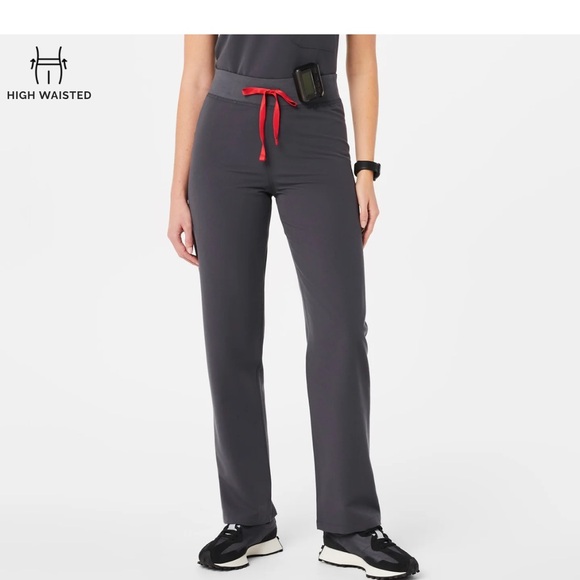 Figs - High Waisted Livingston Basic Scrub Pants - Space grey - Large - Picture 1 of 2